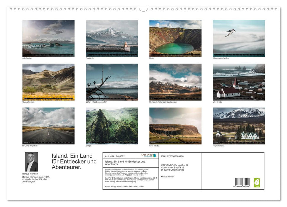 Island. Ein Land für Entdecker und Abenteurer. (CALVENDO Wandkalender 2027)