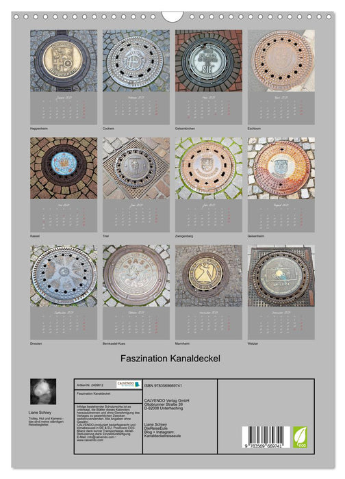 Faszination Kanaldeckel (CALVENDO Wandkalender 2027)