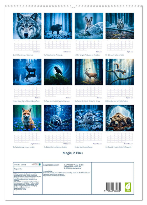 Magie in Blau (CALVENDO Premium Wandkalender 2027)