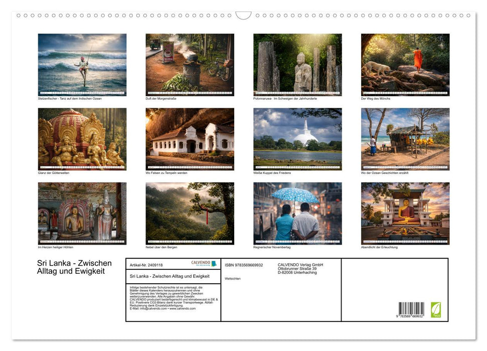 Sri Lanka - Zwischen Alltag und Ewigkeit (CALVENDO Wandkalender 2027)