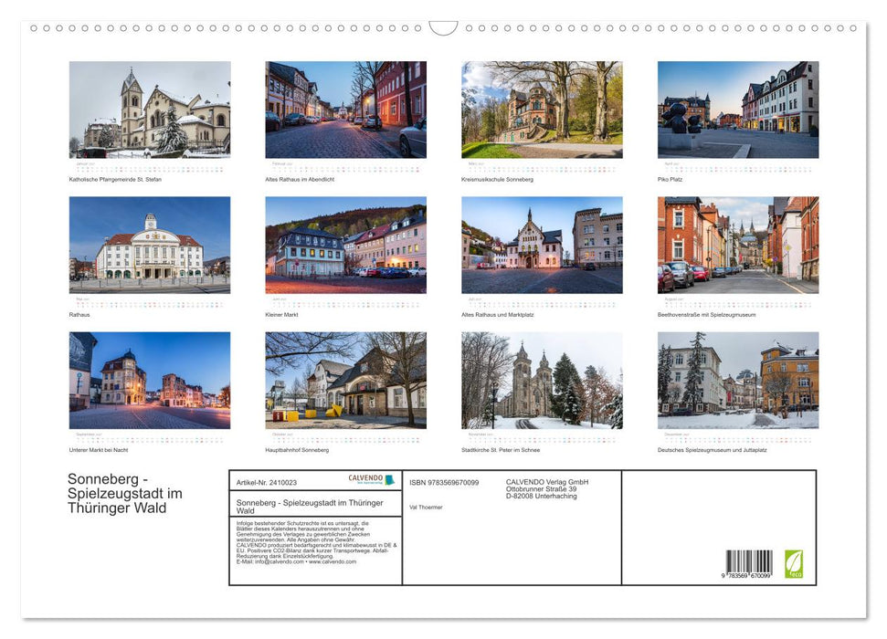 Sonneberg - Spielzeugstadt im Thüringer Wald (CALVENDO Wandkalender 2027)