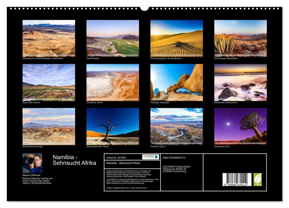 Namibia - Sehnsucht Afrika (CALVENDO Premium Wandkalender 2027)