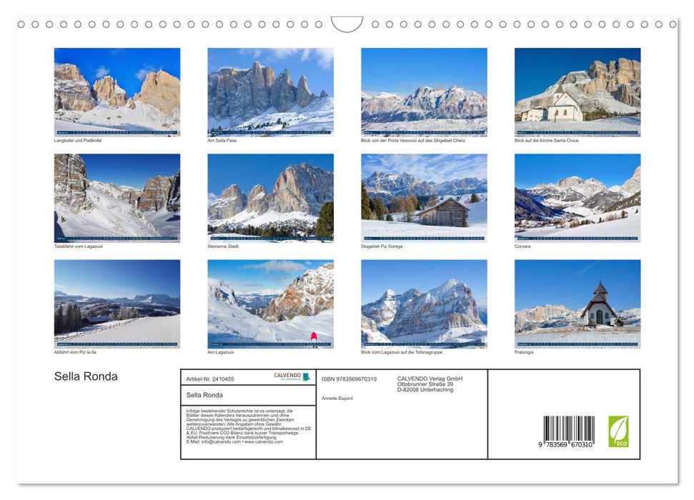 Sella Ronda (CALVENDO Wandkalender 2027)