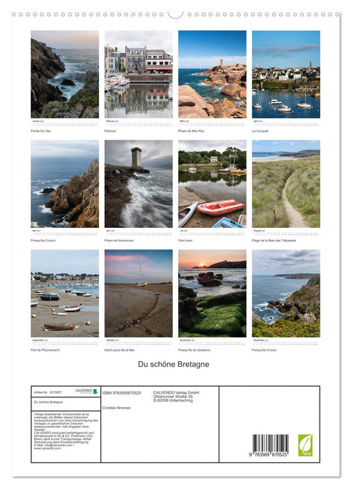 Du schöne Bretagne (CALVENDO Premium Wandkalender 2027)