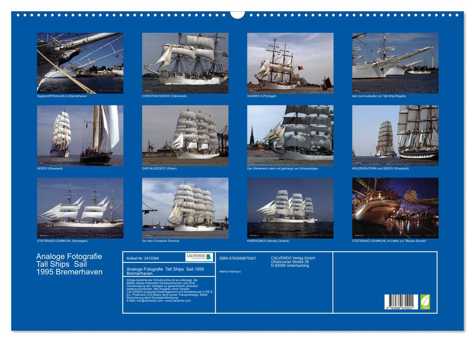 Analoge Fotografie Tall Ships Sail 1995 Bremerhaven (CALVENDO Wandkalender 2027)