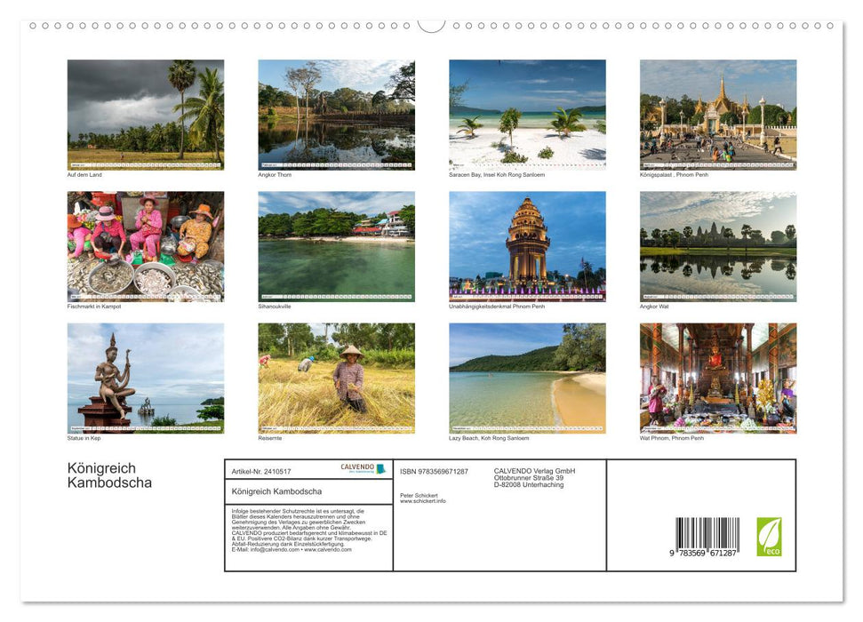 Königreich Kambodscha (CALVENDO Premium Wandkalender 2027)