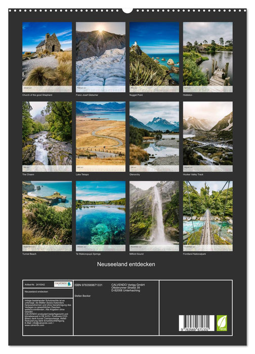 Neuseeland entdecken (CALVENDO Premium Wandkalender 2027)