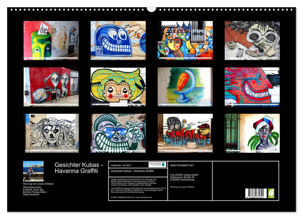 Gesichter Kubas - Havanna Graffiti (CALVENDO Wandkalender 2027)