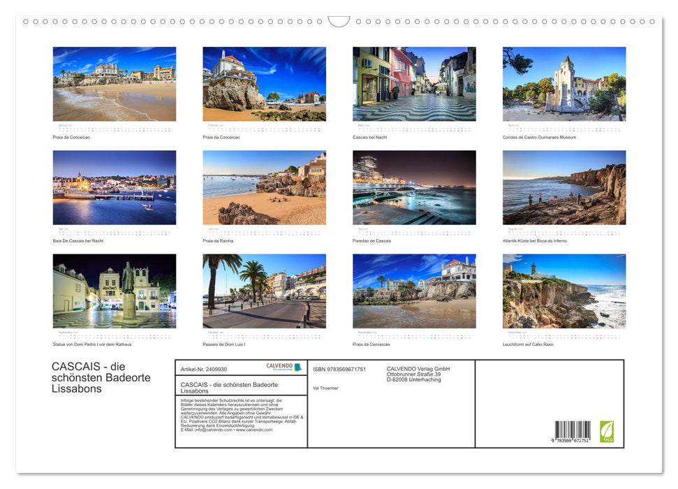 CASCAIS - die schönsten Badeorte Lissabons (CALVENDO Wandkalender 2027)