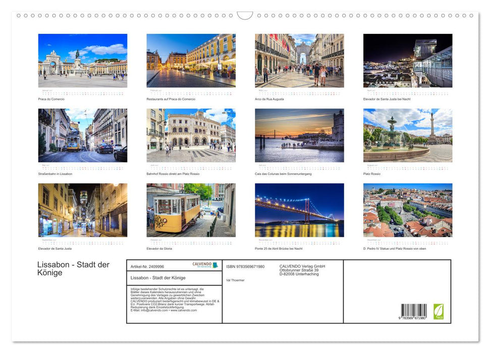 Lissabon - Stadt der Könige (CALVENDO Wandkalender 2027)