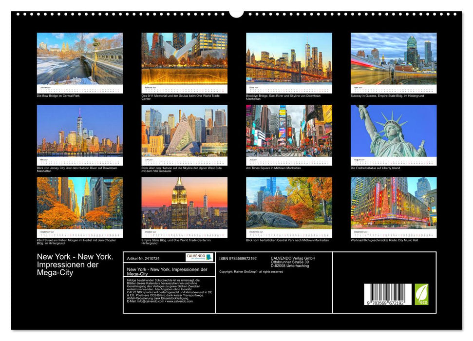 New York - New York. Impressionen der Mega-City (CALVENDO Premium Wandkalender 2027)