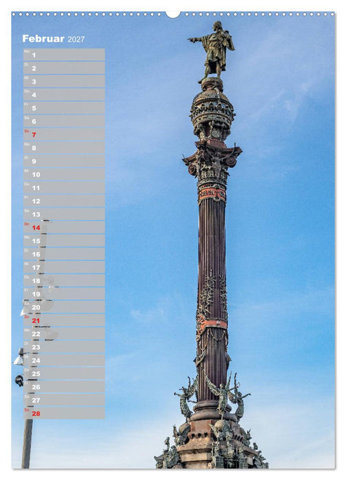 Barcelona - Eine Städtereise (CALVENDO Wandkalender 2027)