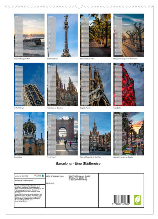 Barcelona - Eine Städtereise (CALVENDO Premium Wandkalender 2027)