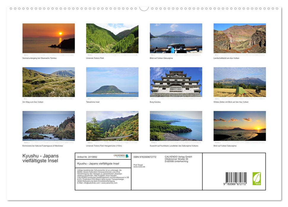 Kyushu - Japans vielfältigste Insel (CALVENDO Premium Wandkalender 2027)