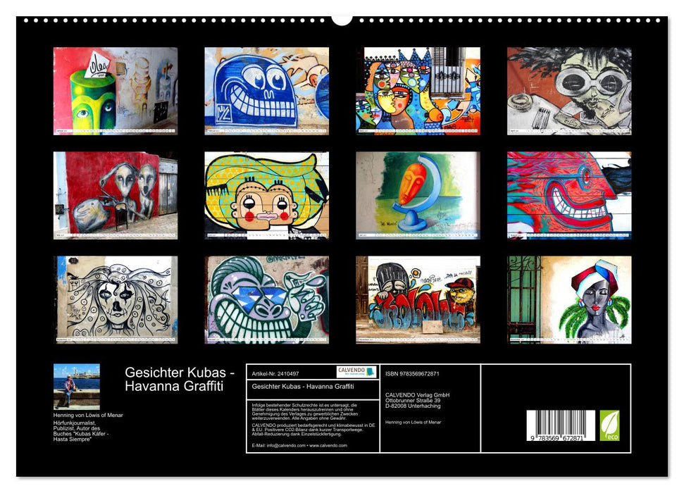 Gesichter Kubas - Havanna Graffiti (CALVENDO Premium Wandkalender 2027)