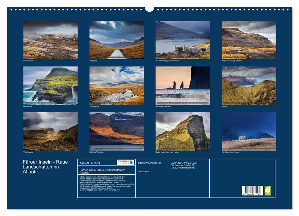 Färöer Inseln - Raue Landschaften im Atlantik (CALVENDO Wandkalender 2027)