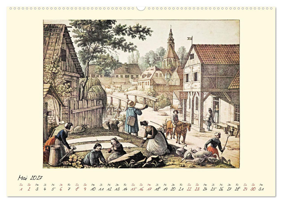 Alltagsleben der Biedermeier-Zeit (CALVENDO Premium Wandkalender 2027)