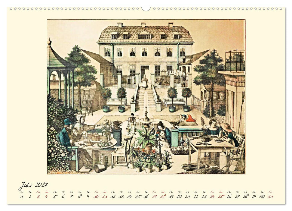 Alltagsleben der Biedermeier-Zeit (CALVENDO Premium Wandkalender 2027)
