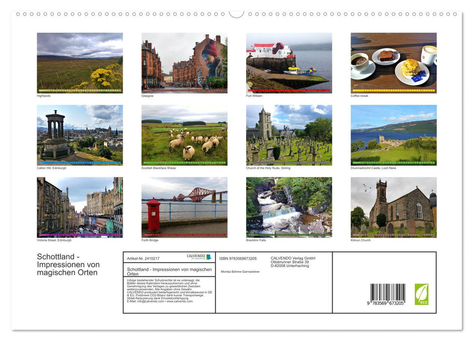 Schottland - Impressionen von magischen Orten (CALVENDO Wandkalender 2027)