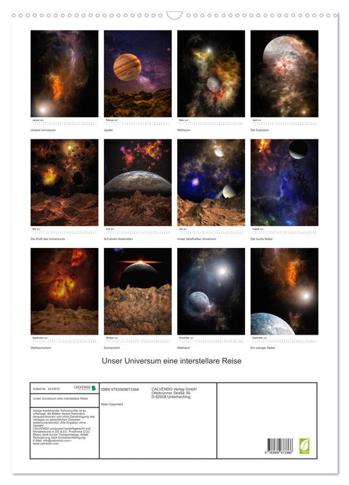 Unser Universum eine interstellare Reise (CALVENDO Wandkalender 2027)