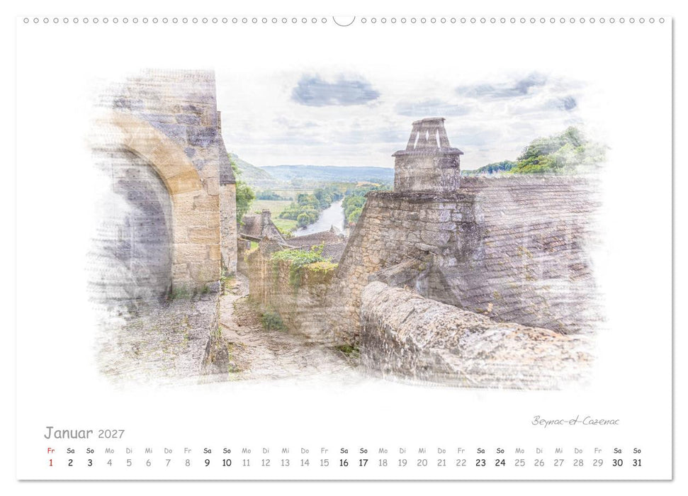 Romantisches Périgord (CALVENDO Wandkalender 2027)