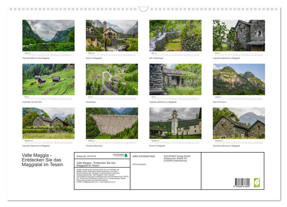 Valle Maggia - Entdecken Sie das Maggiatal im Tessin (CALVENDO Wandkalender 2027)