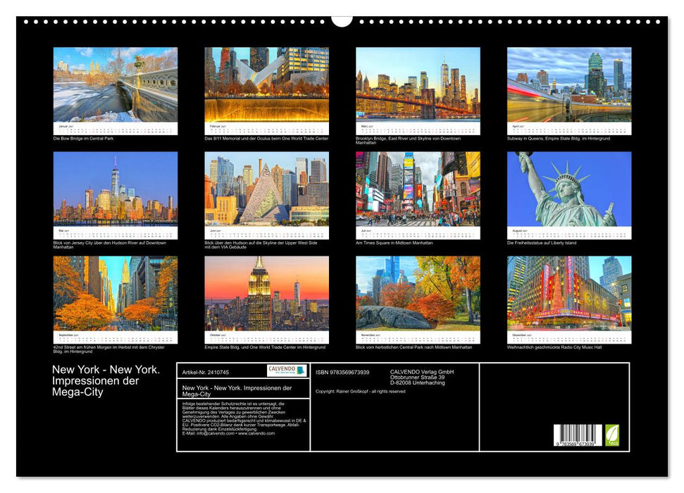 New York - New York. Impressionen der Mega-City (CALVENDO Wandkalender 2027)