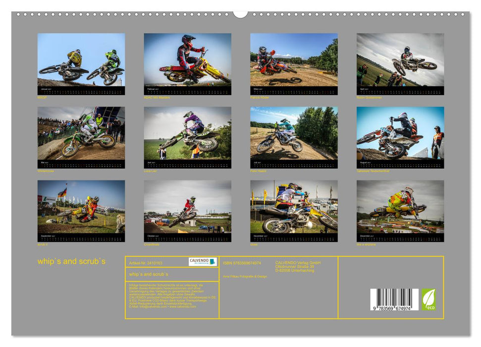 whip`s and scrub`s (CALVENDO Premium Wandkalender 2027)