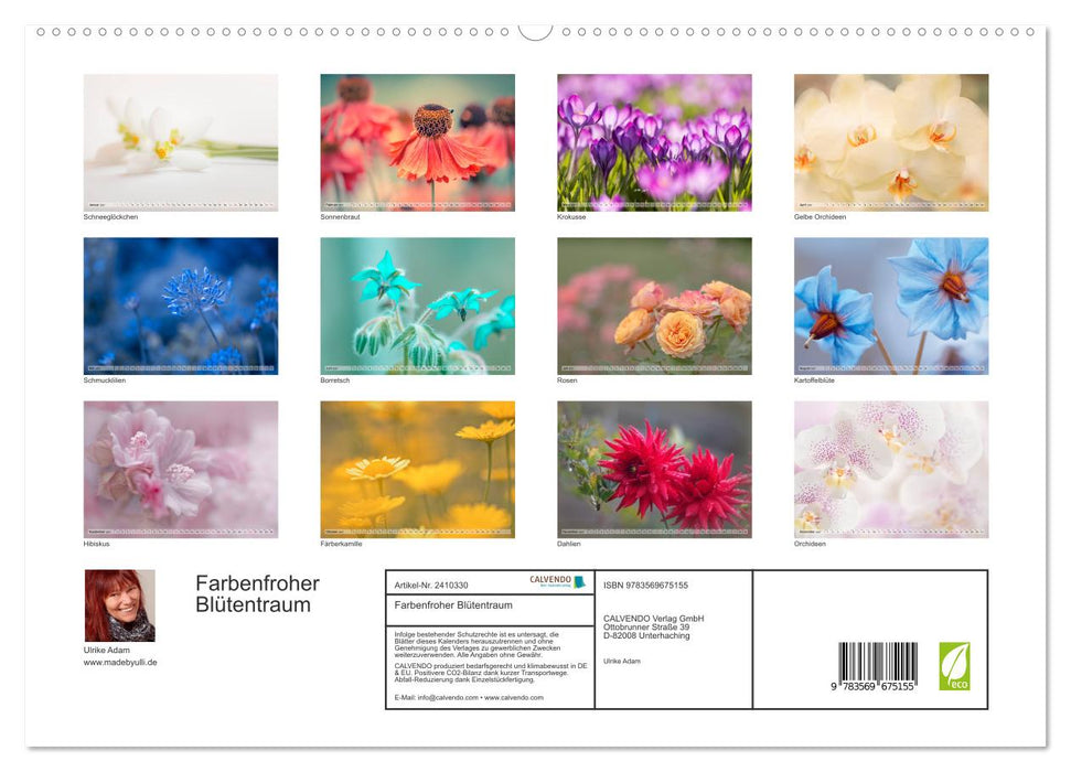 Farbenfroher Blütentraum (CALVENDO Premium Wandkalender 2027)