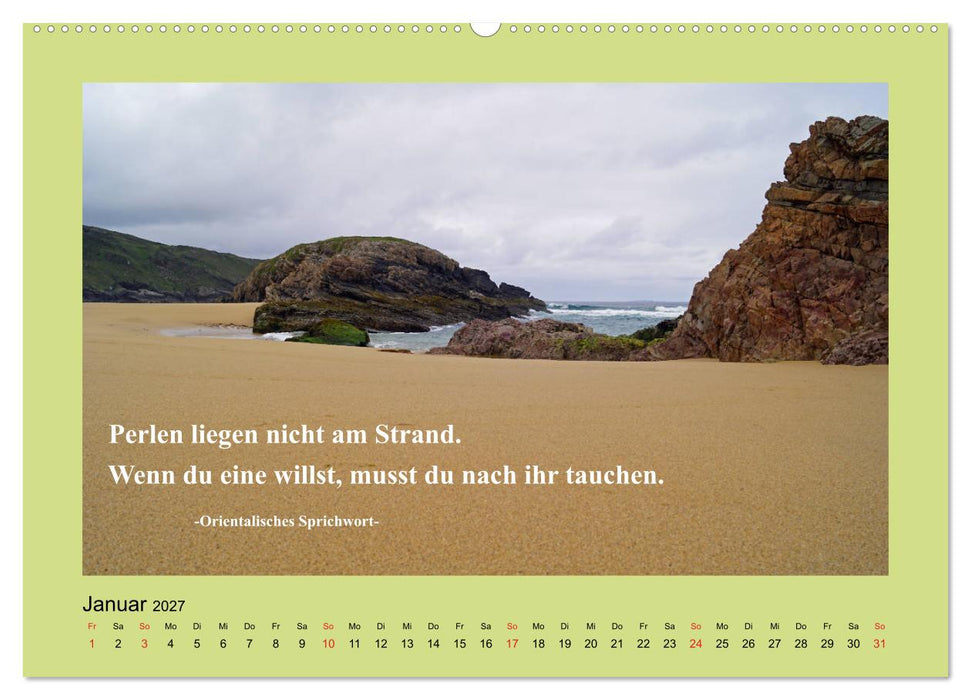 Lebensweisheiten mit Bildern unterlegt (CALVENDO Premium Wandkalender 2027)