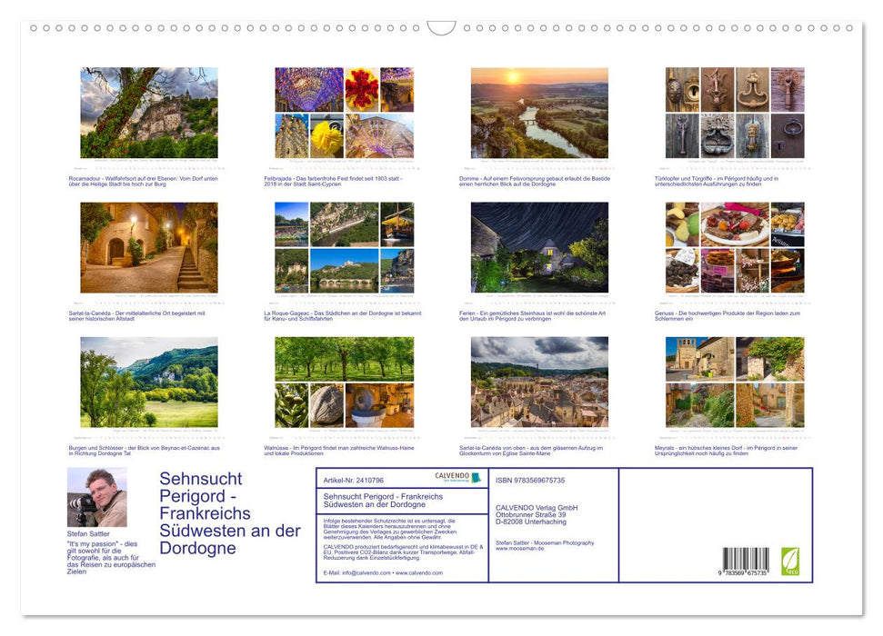 Sehnsucht Perigord - Frankreichs Südwesten an der Dordogne (CALVENDO Wandkalender 2027)