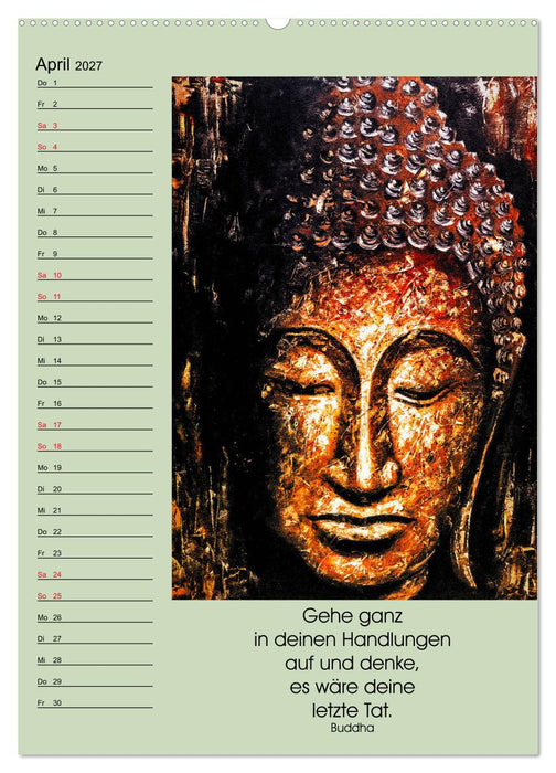 Lebensfreude Buddha (CALVENDO Premium Wandkalender 2027)