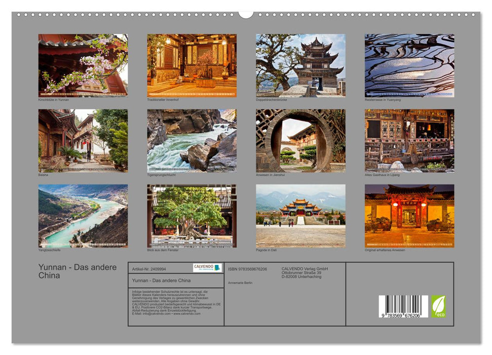 Yunnan - Das andere China (CALVENDO Premium Wandkalender 2027)