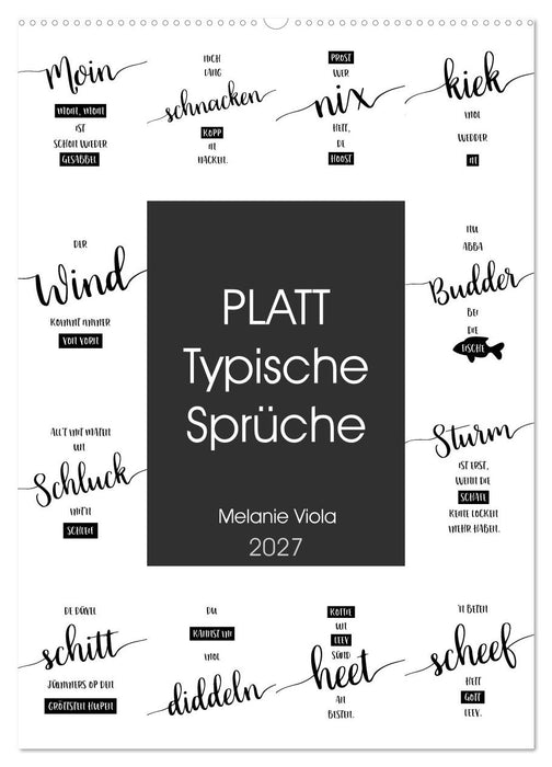 PLATT Typische Sprüche (CALVENDO Wandkalender 2027)