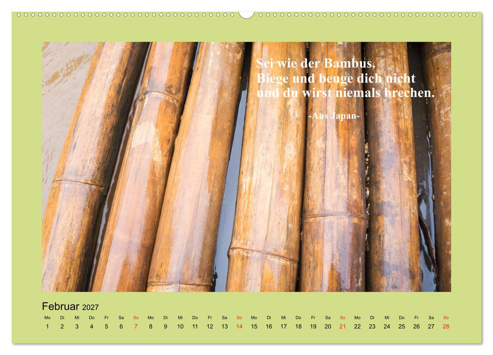 Lebensweisheiten mit Bildern unterlegt (CALVENDO Wandkalender 2027)