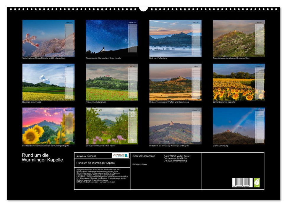 Rund um die Wurmlinger Kapelle (CALVENDO Wandkalender 2027)