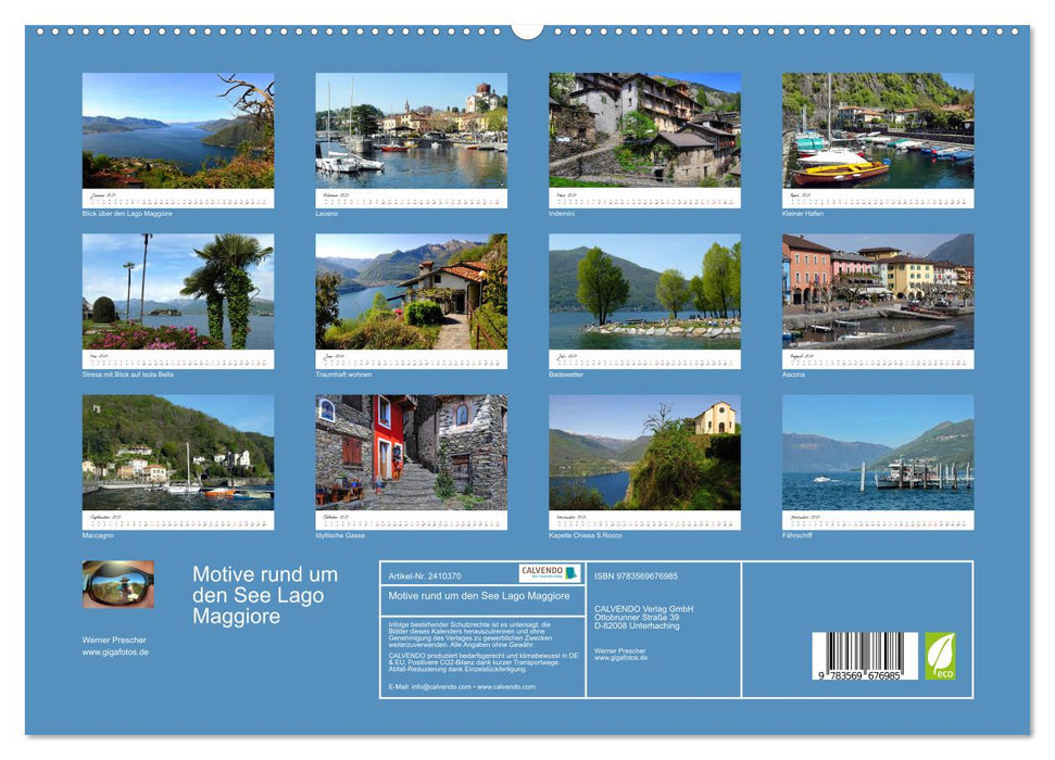 Motive rund um den See Lago Maggiore (CALVENDO Premium Wandkalender 2027)