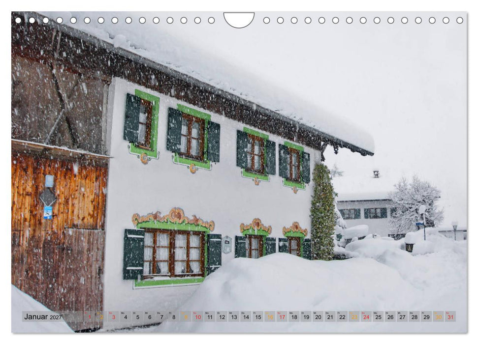 Werdenfelser Bauernhäuser - Schmuckstücke in Farchant (CALVENDO Wandkalender 2027)