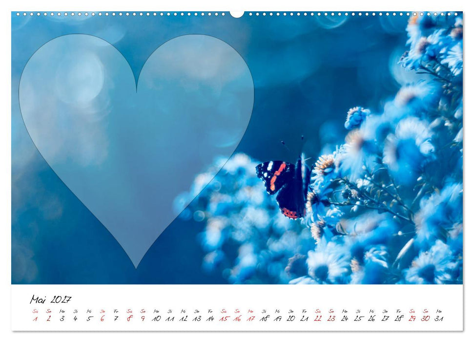 Blauer Blütentraum - Bastelkalender (CALVENDO Wandkalender 2027)