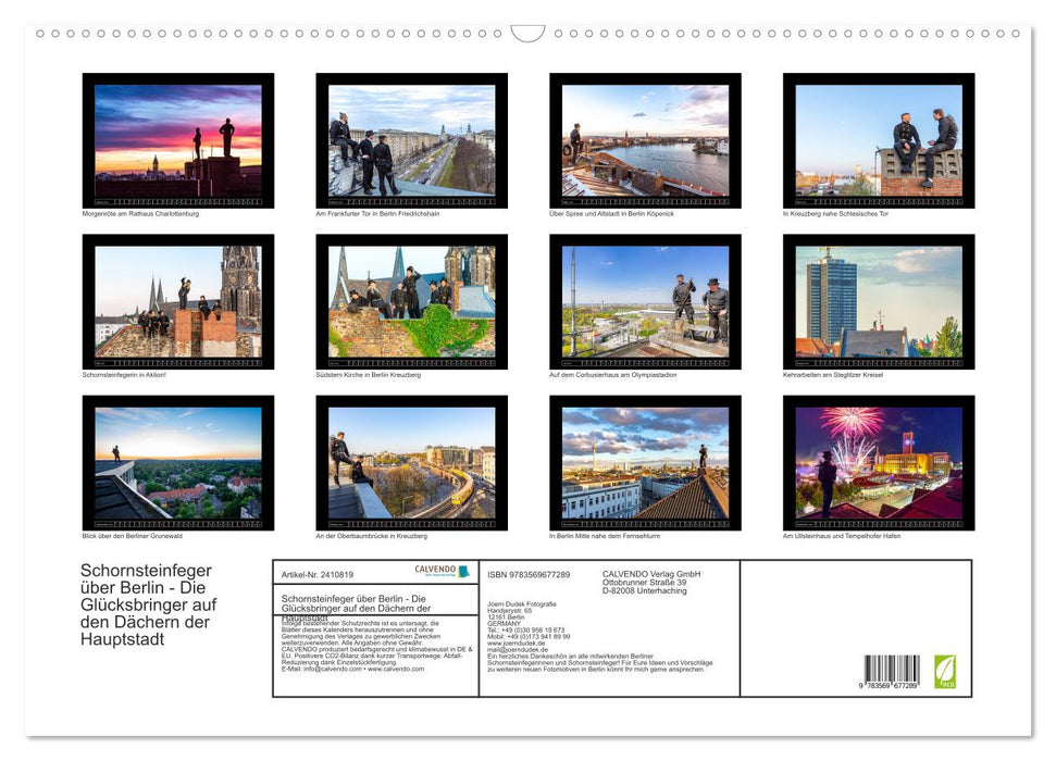 Schornsteinfeger über Berlin - Die Glücksbringer auf den Dächern der Hauptstadt (CALVENDO Wandkalender 2027)
