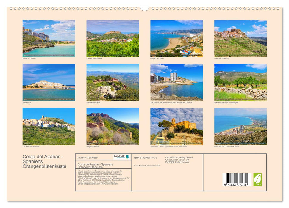 Costa del Azahar - Spaniens Orangenblütenküste (CALVENDO Premium Wandkalender 2027)