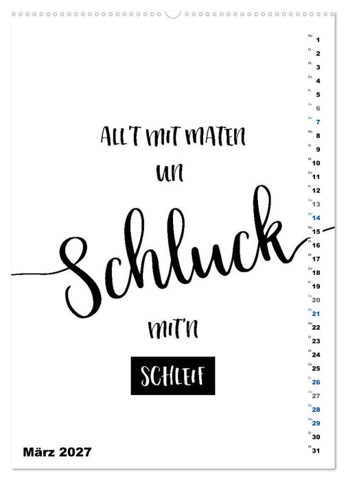 PLATT Typische Sprüche (CALVENDO Premium Wandkalender 2027)