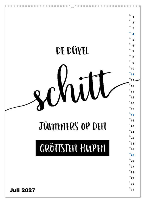 PLATT Typische Sprüche (CALVENDO Premium Wandkalender 2027)