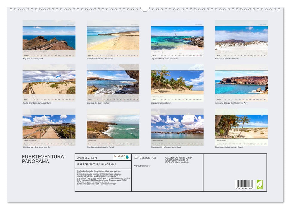 FUERTEVENTURA-PANORAMA (CALVENDO Wandkalender 2027)