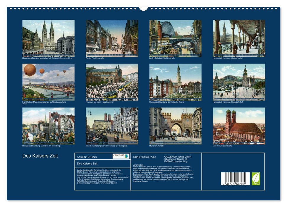 Des Kaisers Zeit (CALVENDO Premium Wandkalender 2027)