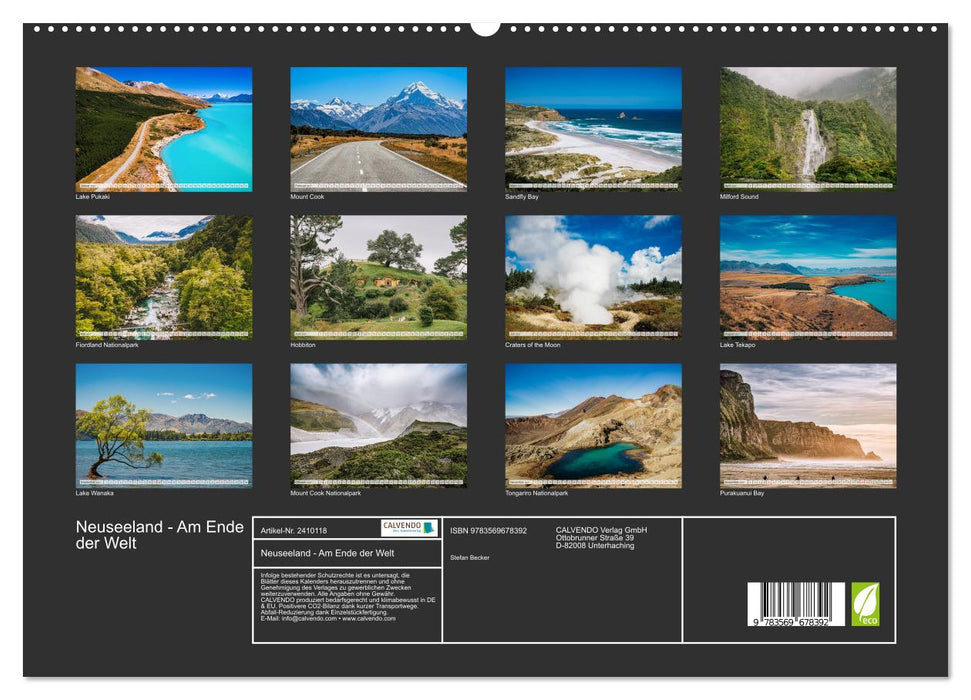 Neuseeland - Am Ende der Welt (CALVENDO Premium Wandkalender 2027)