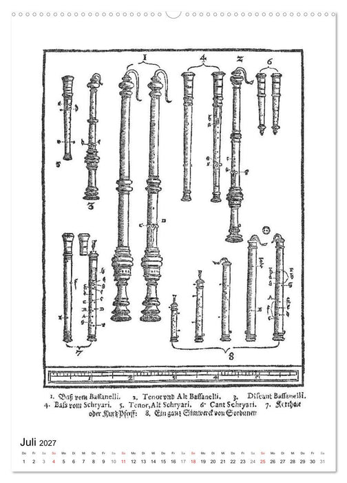Michael Praetorius Syntagma Musicum (CALVENDO Premium Wandkalender 2027)