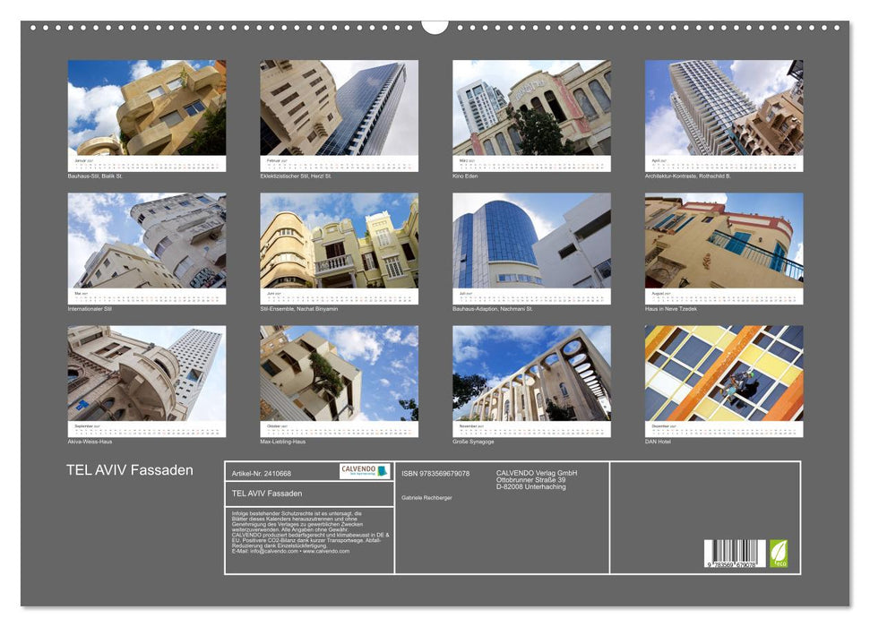 TEL AVIV Fassaden (CALVENDO Wandkalender 2027)