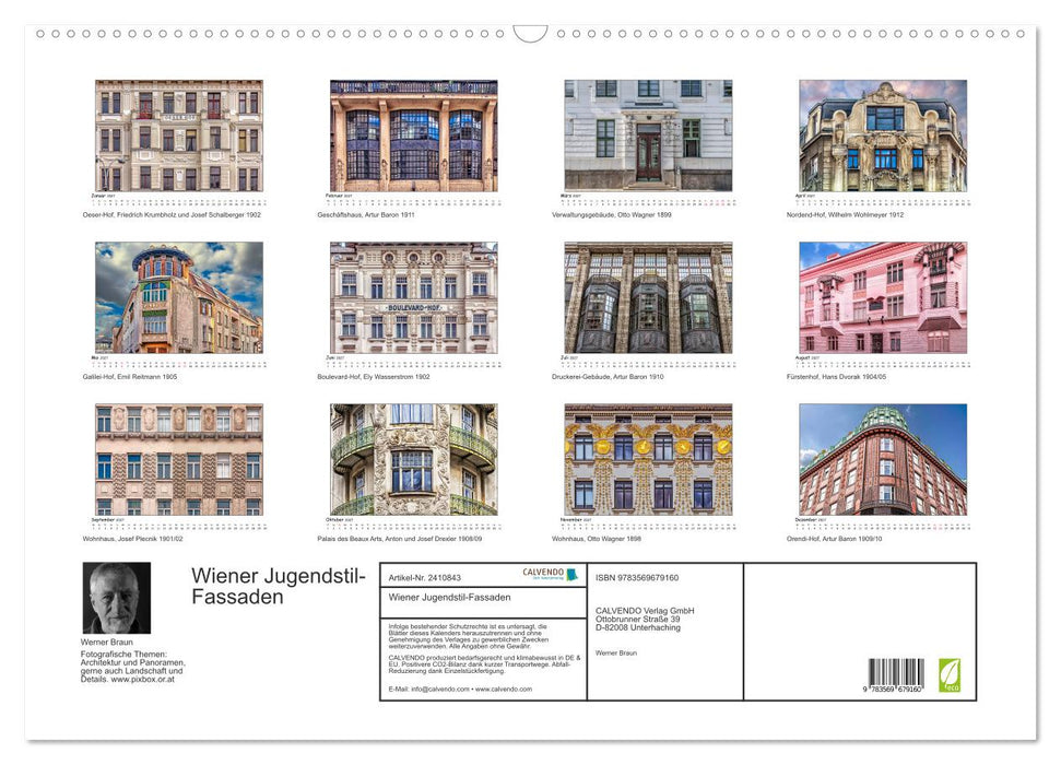 Wiener Jugendstil-Fassaden (CALVENDO Wandkalender 2027)