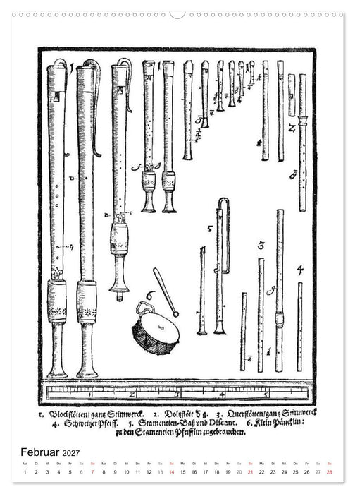 Michael Praetorius Syntagma Musicum (CALVENDO Wandkalender 2027)